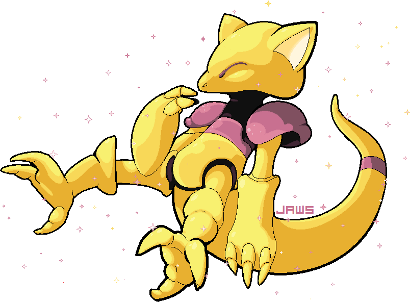 Shiny Abra By Willow-pendragon - Cartoon (804x592)