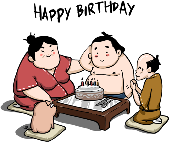 Ringo The Sumo Wrestler Stickers Messages Sticker-6 - Happy Birthday Sumo Wrestler (618x618)