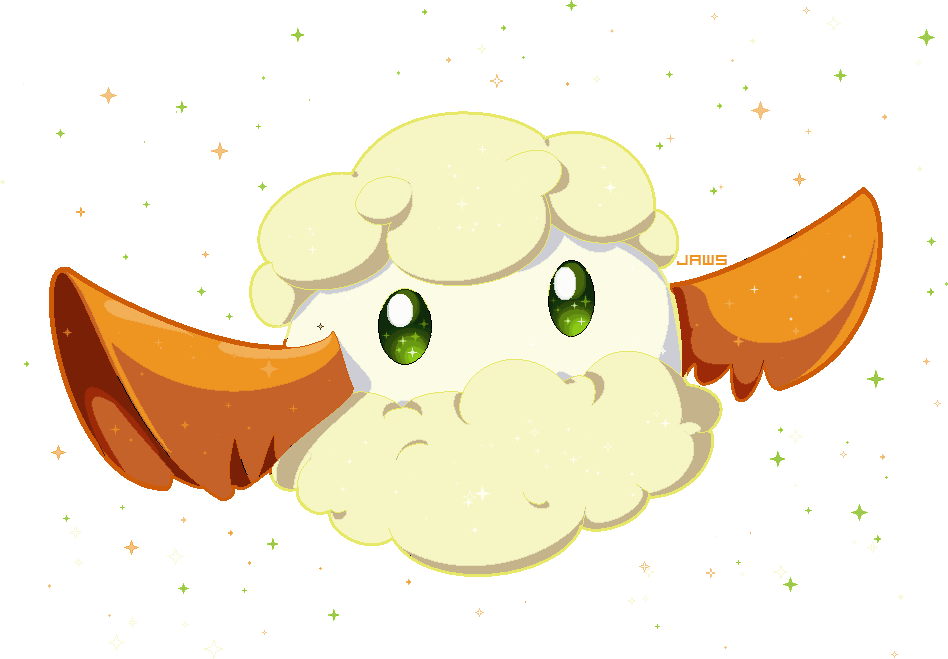 Shiny Cottonee By Willow-pendragon - Cartoon (948x659)