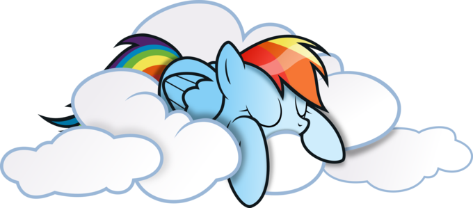 Rainbow Dash Applejack Vertebrate Cartoon - Rainbow Dash On A Cloud (680x299)