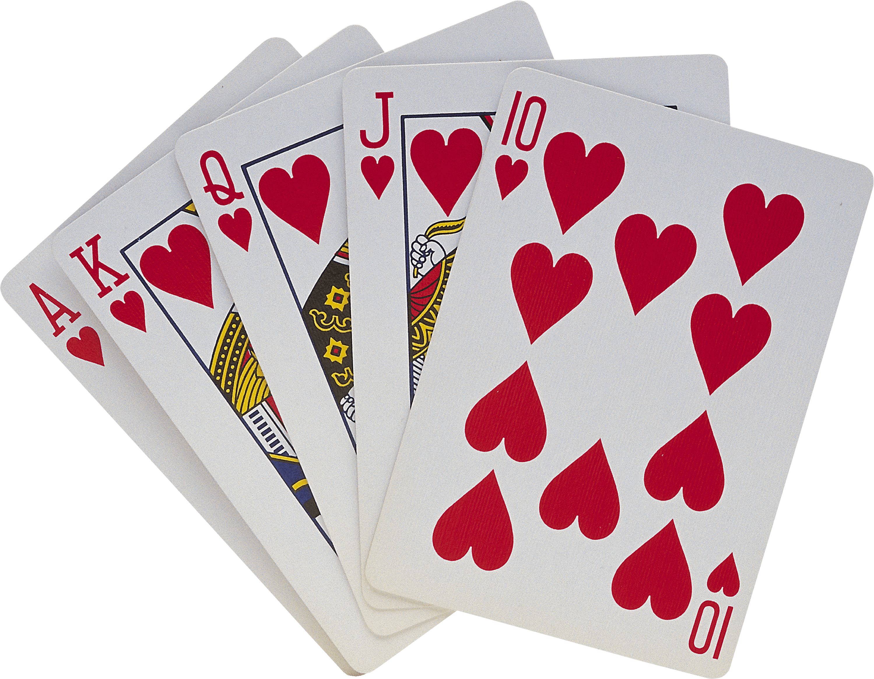 Download Playing Cards Png Hq Png Image - Royal Flush Card Hand (2998x2329)