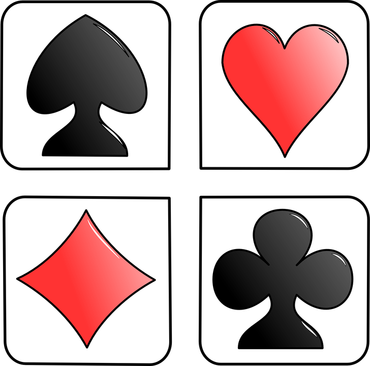 Collection Of Playing Cards Symbols - Cards Diamond Heart Spade (728x720)