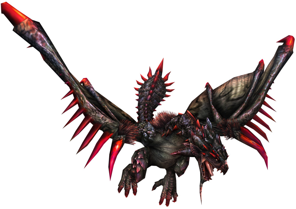 Frontiergen-unknown Render - Black Flying Wyvern Monster Hunter (984x696)