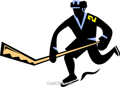 Hockey Player Royalty Free Vector Clip Art Illustration - Clip Art (480x348)