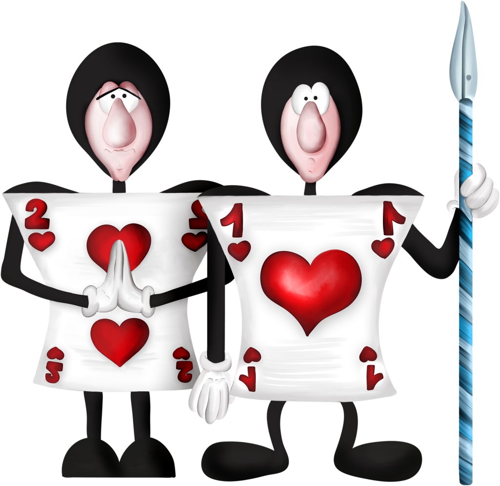 Alice In Wonderland Themeplaying Cardsclip Artletter - Alice In Wonderland (1024x996)