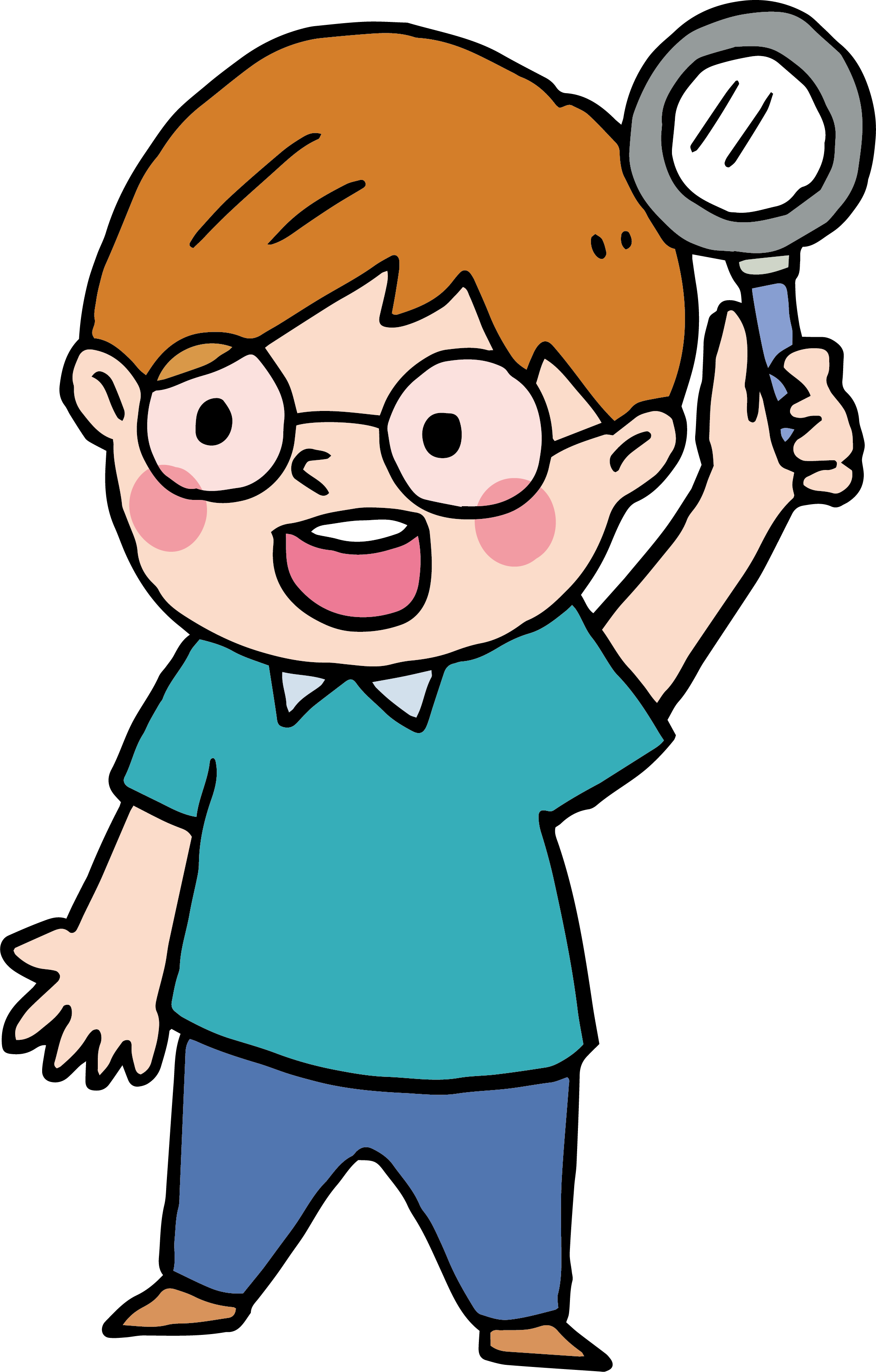Magnifying Glass Boy - Design (2078x3255)