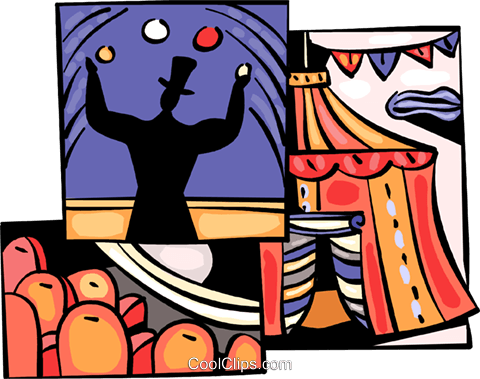 Circus Performer Juggling Royalty Free Vector Clip - Circus Performer Juggling Royalty Free Vector Clip (480x379)