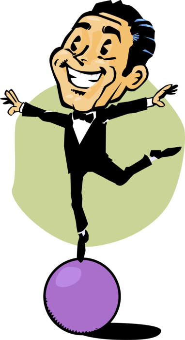 Vector Illustration Of Big Top Circus Performer In - Vector Illustration Of Big Top Circus Performer In (382x700)