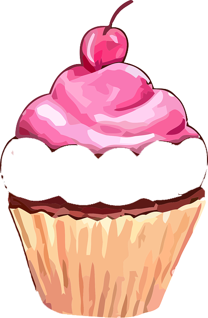 Cupcake Em Png Vetorizado - Cupcake Clipart (419x640)