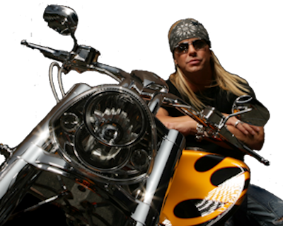 Mo-28 - Bret Michaels On Motorcycle (400x319)