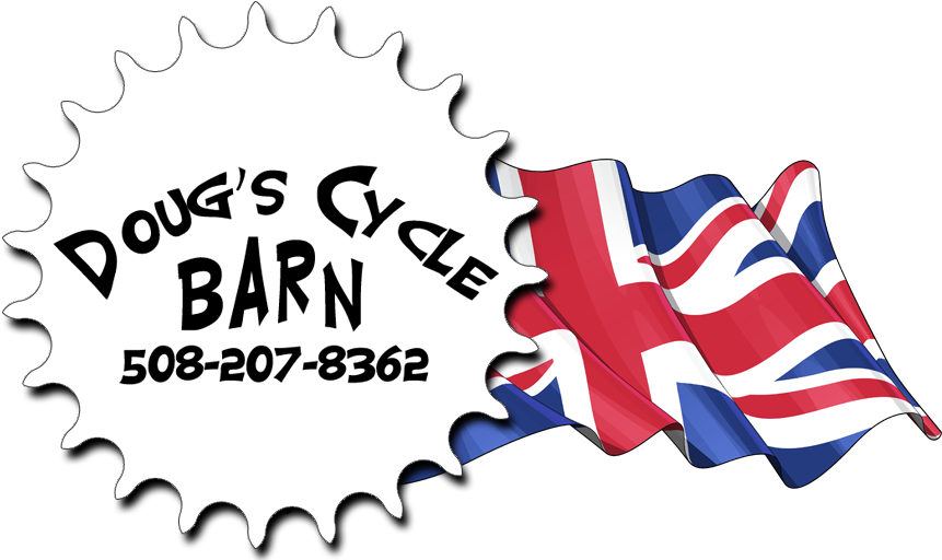 Doug's Cycle Barn, Classic British Motorcycle Restoration, - Bandera De Inglaterra Ondeando (877x520)
