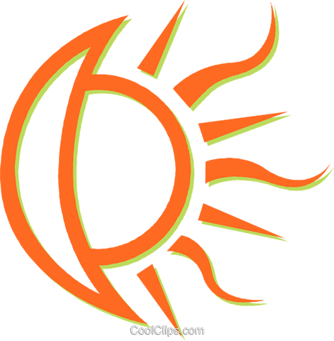 Moon And Sun Royalty Free Vector Clip Art Illustration - Clip Art (471x480)