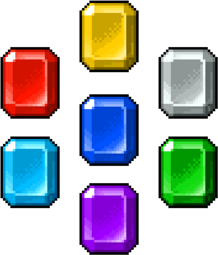 Sol Emeralds Pixel By Banjo2015 - Sol Pixel Png (876x913)