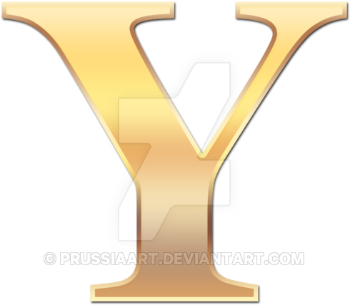 Golden Letter Y By Prussiaart - Trophy (800x640)