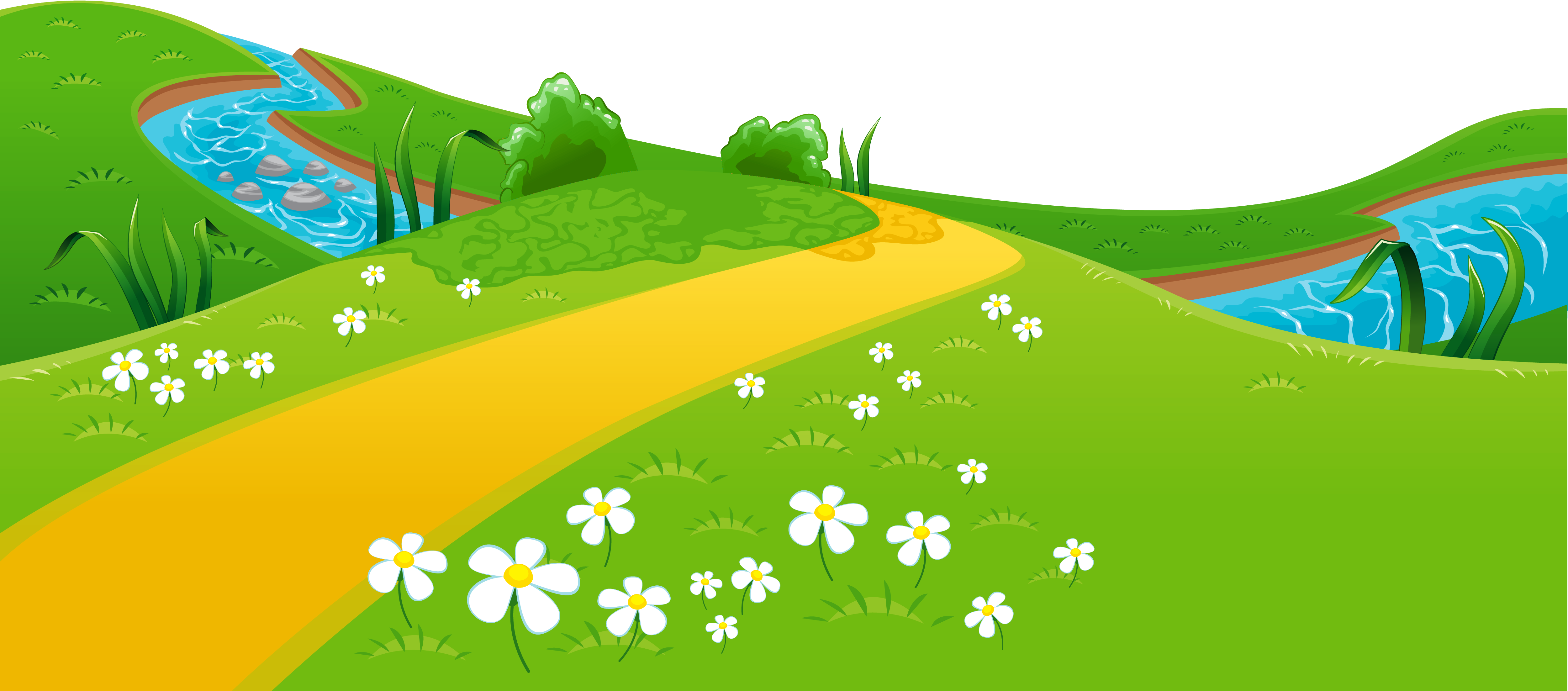 Meadow Clipart - - Meadow Clipart - (5000x2398)