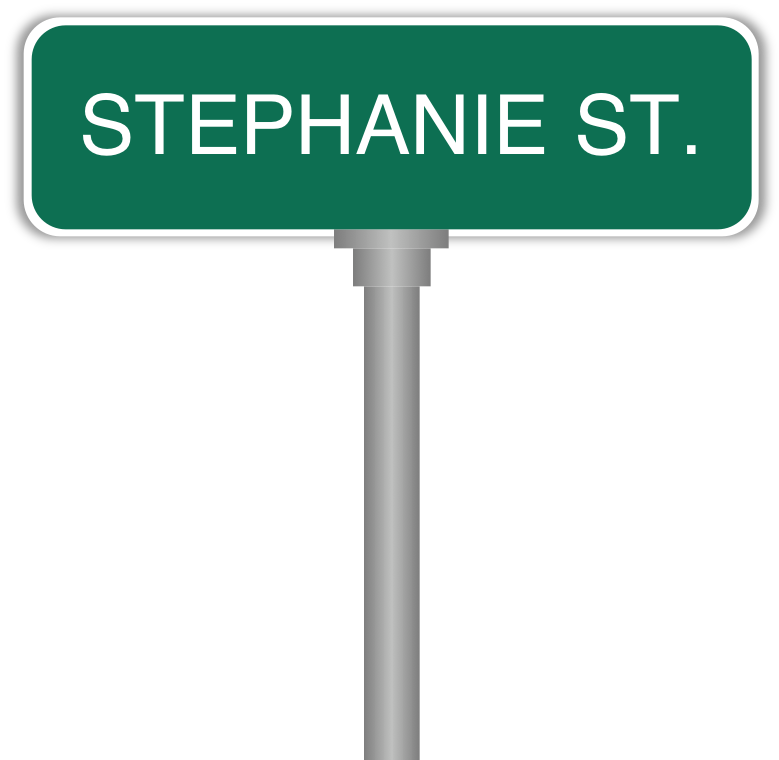 Stephanie Street Sign - Blank Street Sign (779x760)