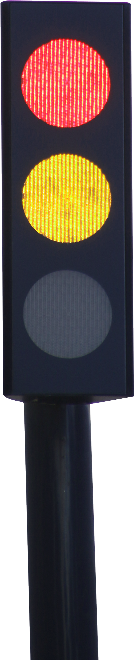 Traffic Light Over Yellow Sign On White Vector Clipart - Traffic Light Png (2500x2774)