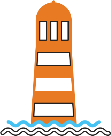 Sea Lighthouse Isolated Icon - Sea Lighthouse Isolated Icon (550x550)