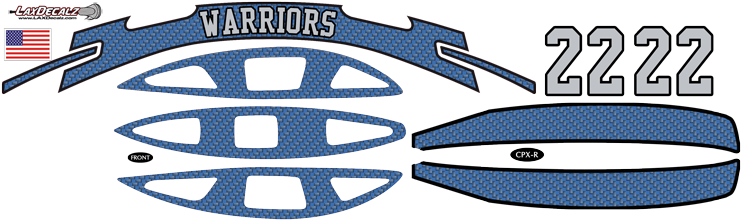 Lacrosse Decal Set For Clayton Warriors Lacrosse - Cascade (750x235)