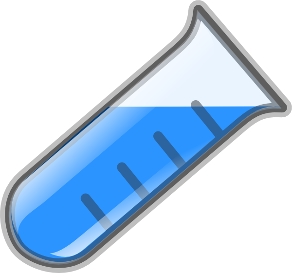 Test Tube Holder Clipart For Kids - Tubo De Ensayo Azul (600x561)