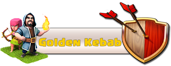 Welcome To Golden Kebab - Clash Of Clan Logo (600x236)