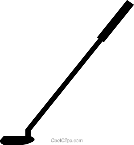 Golf Club Royalty Free Vector Clip Art Illustration - Hockey Stick No Brand (442x480)