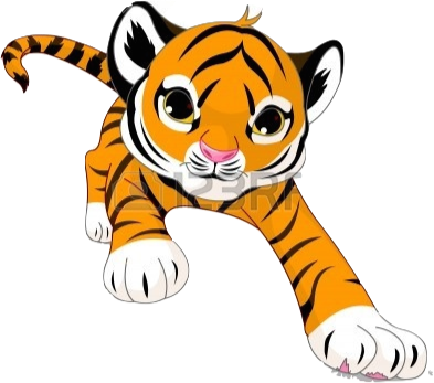 So If You Get Lost, Always Look Out For Tiger Tree - Siberian Tiger Cartoon (393x347)