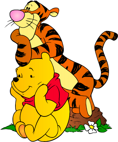 Tigger With Frog - Winnie The Pooh And Tigger (416x500)