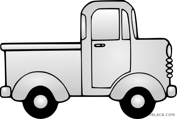Old Truck Transportation Free Black White Clipart Images - Truck Clipart Black And White (600x404)