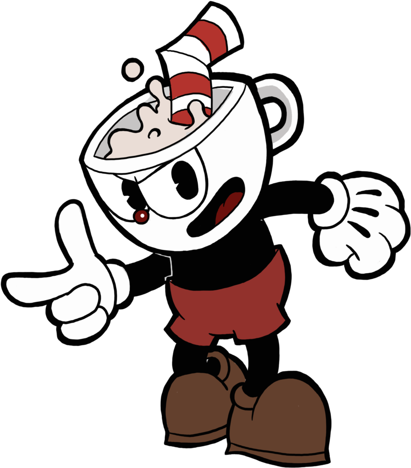 Cuphead Drawing Clip Art - Dibujos De Cuphead (895x1000)