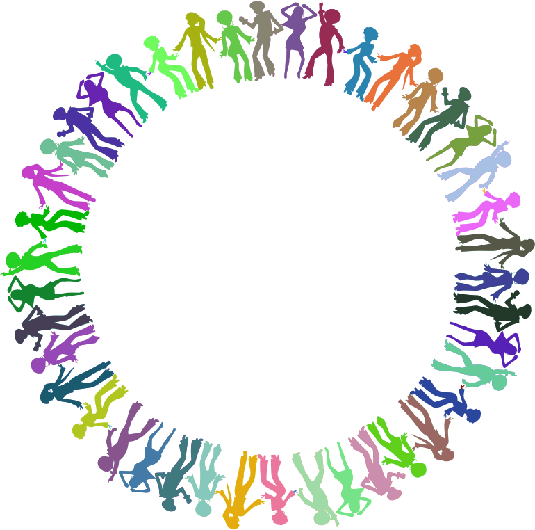 Medium Image - Colorful Circle Border Png (770x762)