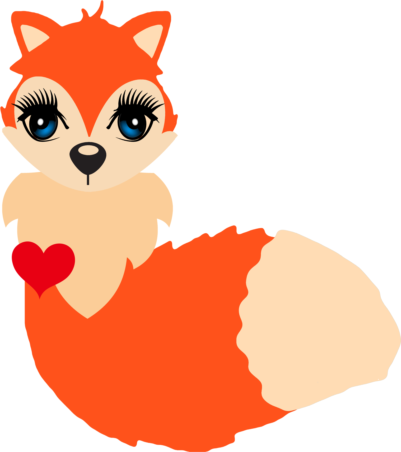 Cute Fox Clip Art - Illustration (1800x1964)