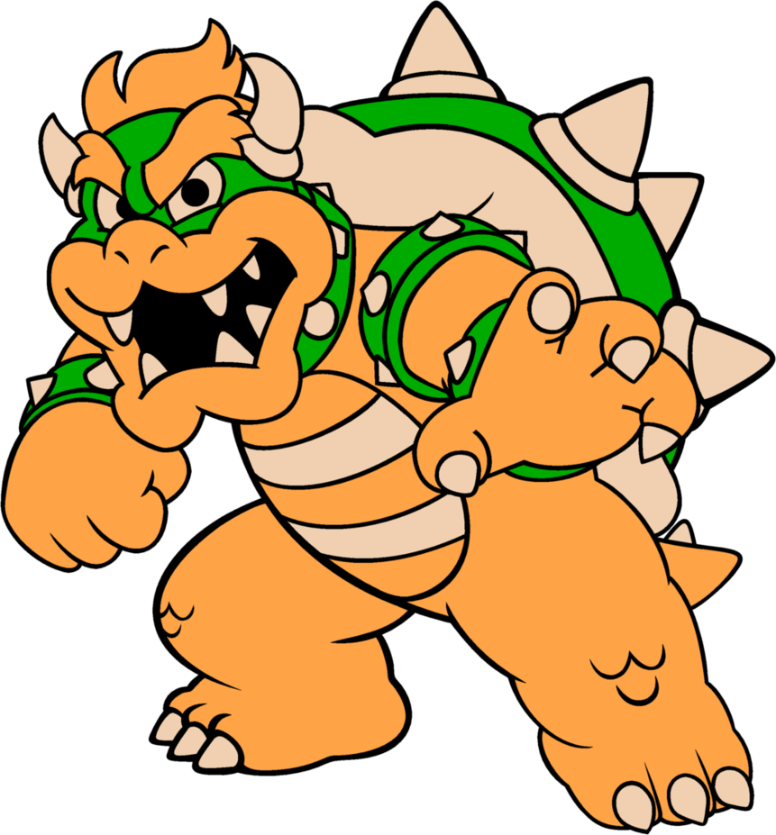Time Machine Bowser By Darkiggykoopa - Mario's Time Machine Sprites (861x927)