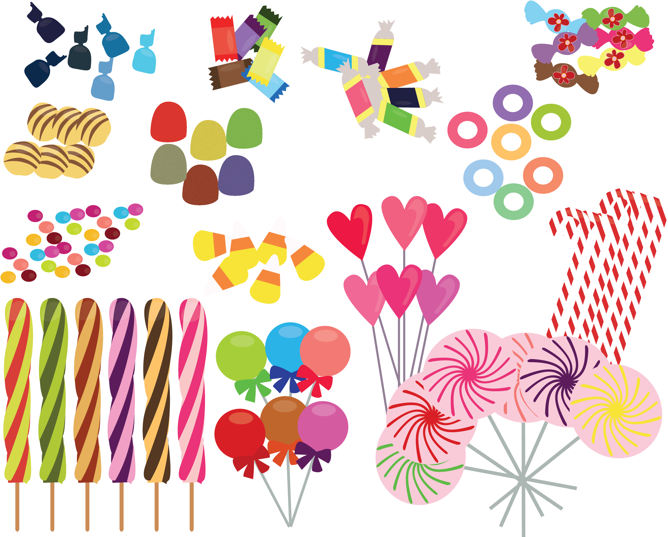 Cupcake Gumdrop Lollipop Candy Clip Art - Clip Art (2863x2169)