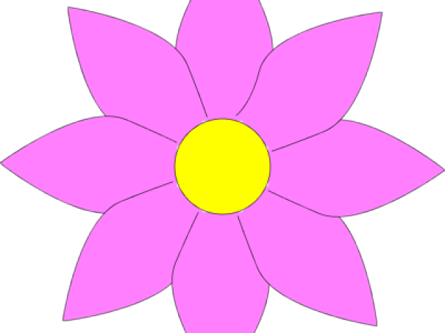 Purple Flower Clipart Symmetrical Flower - Clip Art Pink Flowers (640x480)