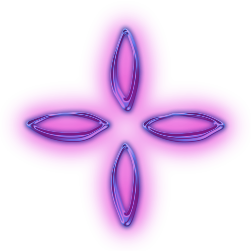 Four Petal Purple Flower Clipart - Sketch (512x512)