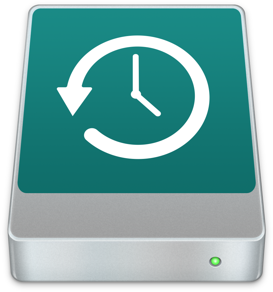 Time Machine Drive - Mac Hard Drive Icon (1024x1024)