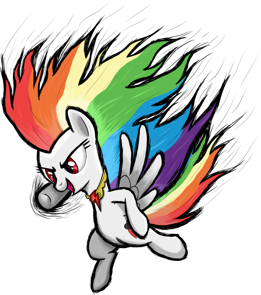 Action Pose, Artist - Mlp Fighting Is Magic Rainbow Dash (986x1024)