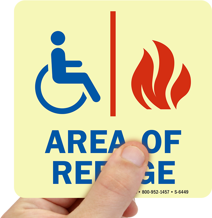Glowsmart™ Area Of Refuge Sign - Glowsmart Area Of Refuge Sign 4 5 X (800x800)