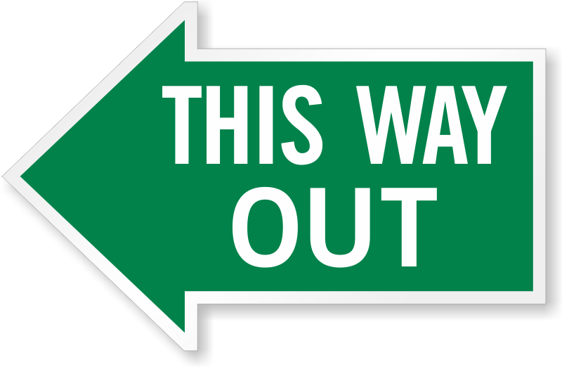 Check This Out Arrow Download - Way To Exit Signages (800x522)
