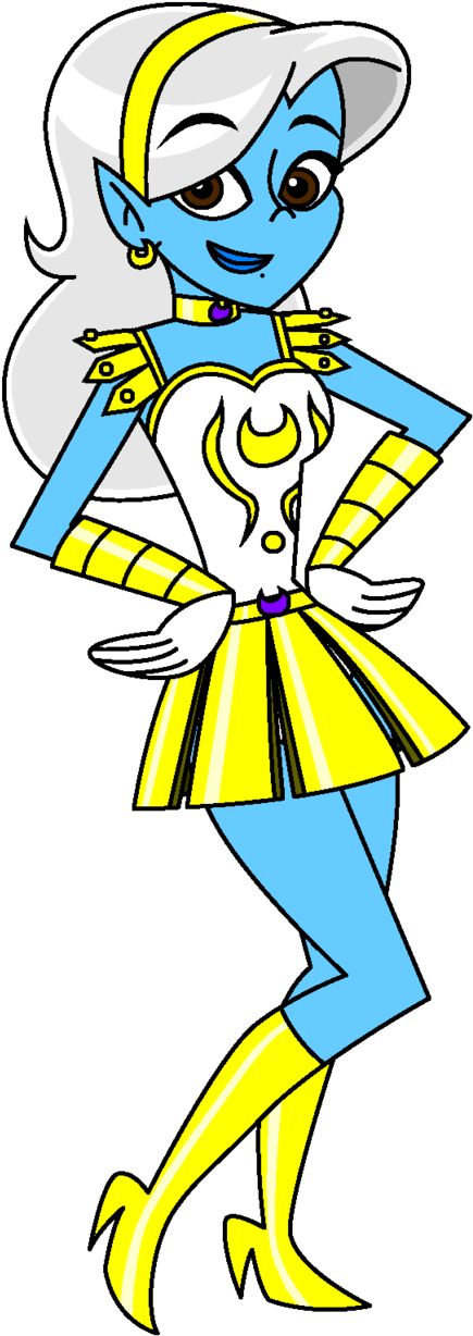 Kristina As Moon Commanderess Bluna In Havtiddmt By - Cartoon (583x1372)