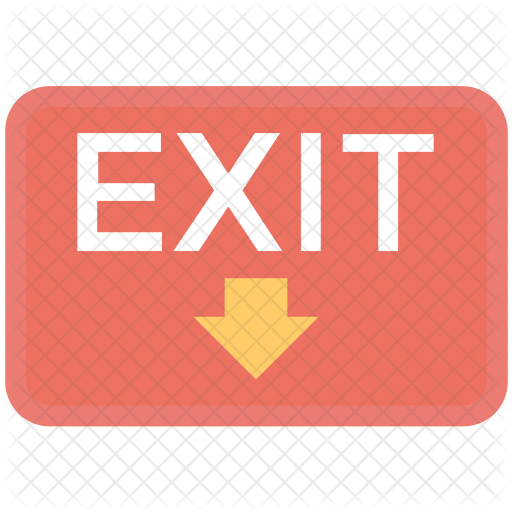 Exit Icon - Exit Sign (512x512)