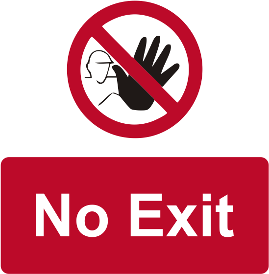 No Exit - No Work Boots Allowed (600x600)