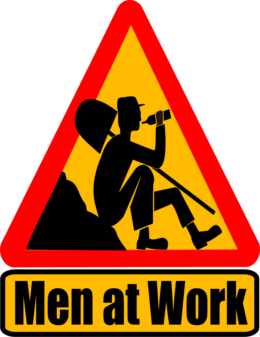 Men At Church Clipart - Men At Work Png (850x1100)