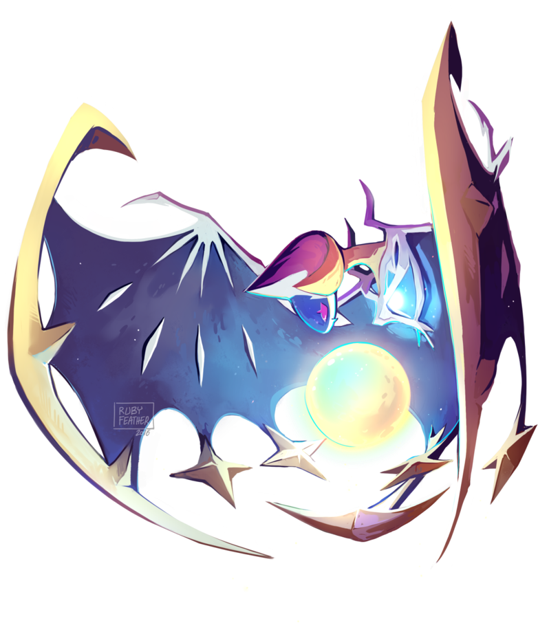 Lunala By Rubyfeather - Lunala Fan Art (858x931)
