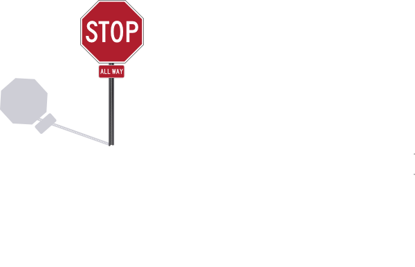 Small Stop Sign Clip Art (600x387)