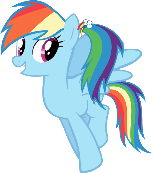 Ponytail Clipart Pony Tail - Rainbow Dash Alternate Hairstyle (589x598)