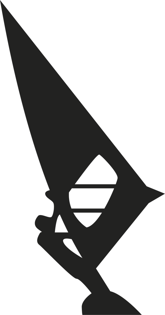 Vacation, Ocean, Surf, Sailing, Beach, Waves - Windsurfer Silhouette (669x1280)