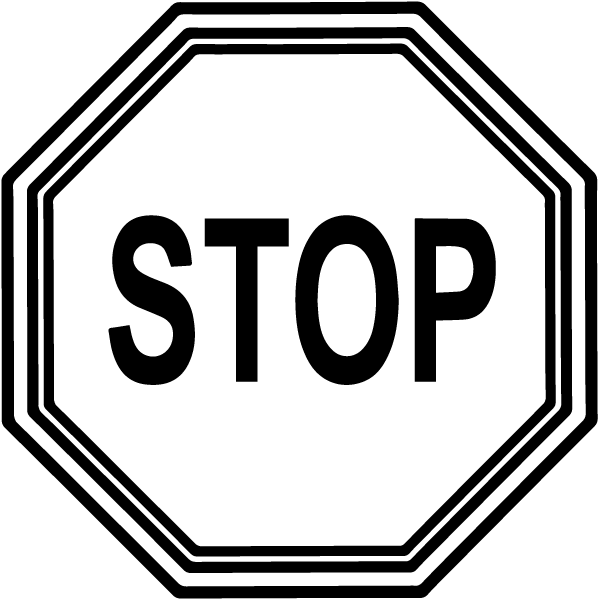 Best Stop Sign Black And White - Stop Sign Black And White Transparent (1280x800)