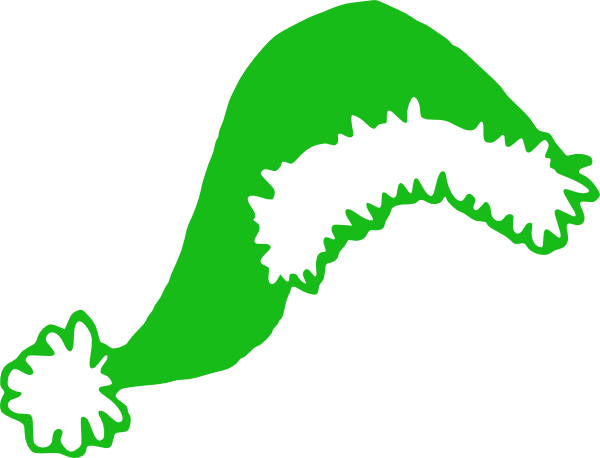 Santa Hat Clipart Nice - Green Santa Hat Png (600x458)